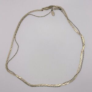 Set of 2 Vintage American Showcase Necklaces - Gold Tone